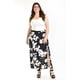 thumbnail image 5 of Short falda con aberturas Roman Fashion /Tallas Extras, 7050, (Negro flor) negro 36, 5 of 6