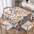 thumbnail image 1 of Colorful Flowers Square Tablecloth 52×52 Inch Spring Summer Watercolor Floral Table Cloth Small Square Tablecloths Indoor Outdoor Washable Wrinkle Free Stain Resistant Waterproof Fabric Table Cover, 1 of 6