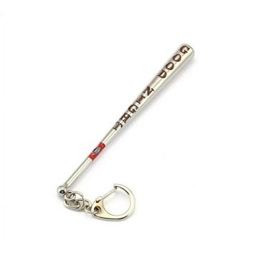 Suicide Squad Harley Quinn Bat Keychain Silver with clip