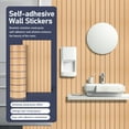 thumbnail image 4 of Ostracsh 1 Roll Wood Grain Panels for Wall: 40cm x 3m 3D Faux Wood Wall Panels Accent Wallpaper for Interior Living Room Office Decor, 4 of 7