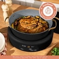 thumbnail image 3 of Beautiful 10-in-1, 8 Qt Multi-Cooker with Bamboo Steamer Insert, 7 Preset Functions, and EverGood Ceramic Nonstick Coating, Black Sesame by Drew Barrymore, 3 of 17