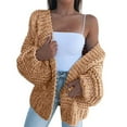 thumbnail image 2 of Women Elegant Solid Sweater Coats Ladies Fashion Casual Mohair Cardigan Sweater Casual Cardigan Warm Jacket, 2 of 7