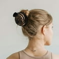thumbnail image 4 of Miangastore Pince à Cheveux Spirale pour Femmes et Filles Dôme en Résine Noire Antidérapant Support de Chignon Rond Pince à Cheveux Tête de Champignon pour Style Naturel, 4 of 9