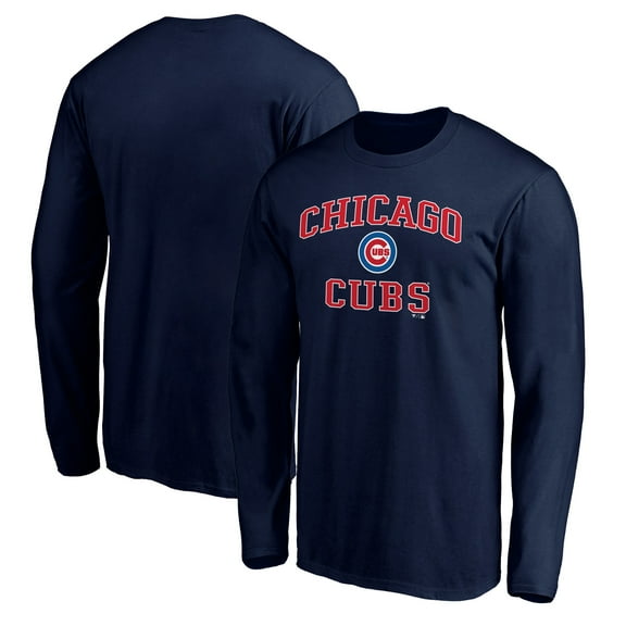 Men's Navy Chicago Cubs Team Heart & Soul Long Sleeve T-Shirt