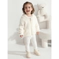thumbnail image 5 of Usaibhir Toddler Girls Boys Fleece Jackets Double Sided Plush Zip Up Hooded Coat Solid Color Warm Winter Cute Outwear 6M-4T, 5 of 11