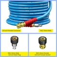 thumbnail image 5 of POHIR  50FT 4800 PSI Pressure Washer Hose 3/8" for Cold & Hot Water (Up to 248℉) Kink Resistant Industrial Grade Steel Wire Braided QC Ends with 2 M22-14mm to 3/8" Adapters for Professional and Home, 5 of 10