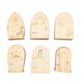 thumbnail image 1 of 60 uds DIY adornos de madera sin terminar patrón de dibujos animados boj adornos de madera pintados a mano para pintar para decoraciones, 1 of 5
