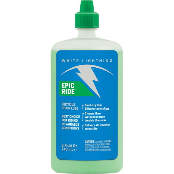 White Lightning Epic Ride Lube, 8oz Drip
