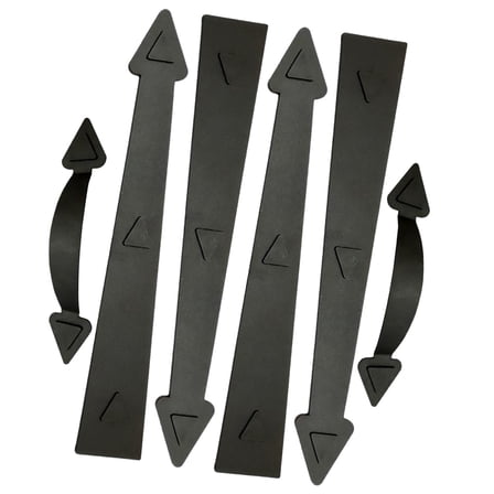 MERRYHAPY 1Set Black ABS Plastic Garage Door Magnets Decoration for Home Decoration 38x5.5x0.3cm