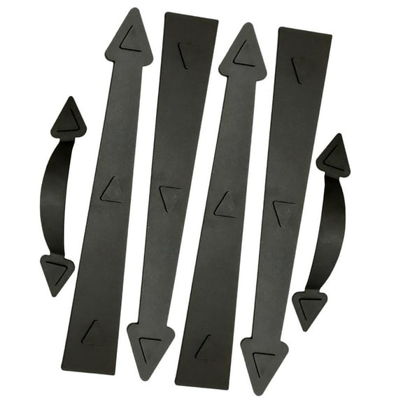 MERRYHAPY 1Set Black ABS Plastic Garage Door Magnets Decoration for Home Decoration 38x5.5x0.3cm