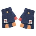 thumbnail image 2 of Dyfzdhu Kid Winter Gloves Children Stretchy Warm Gloves Boys Or Girls Knit Gloves Navy, 2 of 4