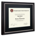 thumbnail image 2 of Excello Global Products Photo Document Frame: 11" x 14" with Double Mat Graduation Diploma Certificate Holder Wall Frame (Black/Silver) - EGP-HD-0383A, 2 of 6