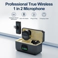thumbnail image 3 of Wireless Lavalier Magnetic Microphone with Charge Case for Android iPhone Video Recording Vlog Mini Noise Canceling Lapel Mic Plug and Play, 3 of 8