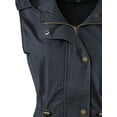 thumbnail image 3 of A2Y Women's Solid Drawstring Waist Military Hoodie Utility Vest Navy 1XL, 3 of 6