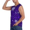 thumbnail image 3 of Balery Dark Purple Snowflakes Camisetas sin mangas para hombre, absorbe la humedad y protege contra el mal olor.-X-Large, 3 of 7