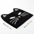 thumbnail image 3 of Black Cat Rug, Halloween Cat Bath Mat, Cat Face Shaped Bathroom Mat, Cute Spooky Non Slip Floor Mat for Fall Home Decor, Entryway, Kitchen, Bedroom, 16 x 16 Inch, 3 of 7