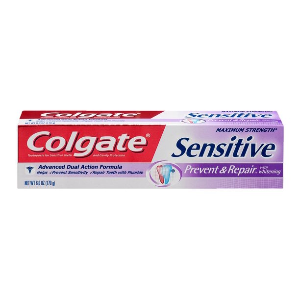 2 Pack Colgate Sensitive Prevent & Repair Toothpaste With Whitening, 6 ...