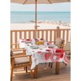 thumbnail image 2 of Outdoor Tablecloth with Umbrella Hole for Patio/Picnic/Party/Camping, Red Gradient Waterproof Table Cloth Rectangle Table Cover Washable, Abstract Polka Dots Vintage Modern Art (54"x 80"), 2 of 8