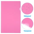 thumbnail image 3 of Uxcell Carpetas en L Paquete de 10 Piezas A4 Bolsillos de Proyectos de Plástico Transparentes Fundas de Documentos Color Rosa, 3 of 5