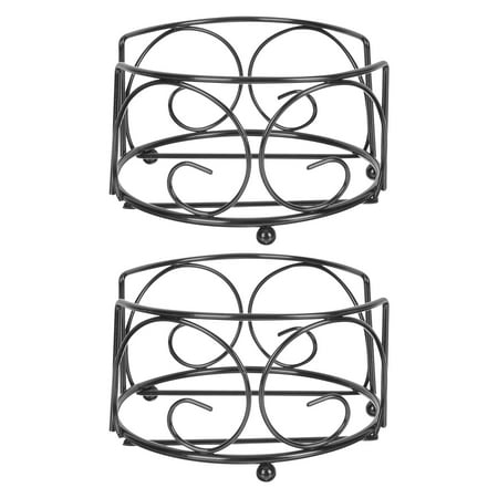 

2Pcs Iron Coaster Holder Racks Desktop Iron Cup Pads Holder Organizing Shelf
