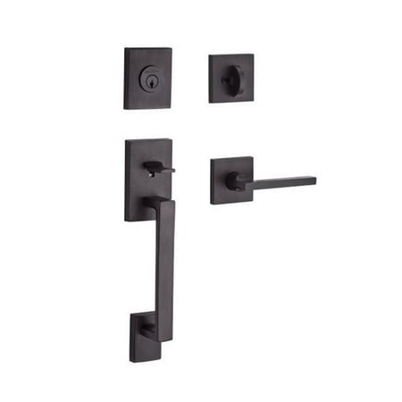Baldwin Hardware Soho Lever - Baldwin Hardware SC.LAJ.SQU Reserve La Jolla Single Cylinder Handleset with Square Lever and Contemporary Rose