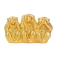 thumbnail image 3 of Abbracc Monkeys Sculpture Decorative Handmade Resin for Home Tabletop Memorable Gift Golded, 3 of 9