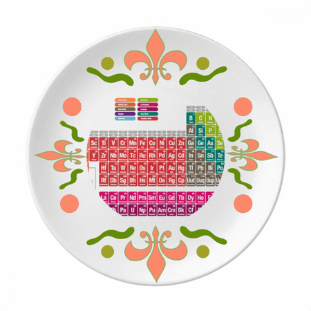 

Cute Succinct Color Chestry Periodic Table Flower Ceramics Plate Tableware Dinner Dish