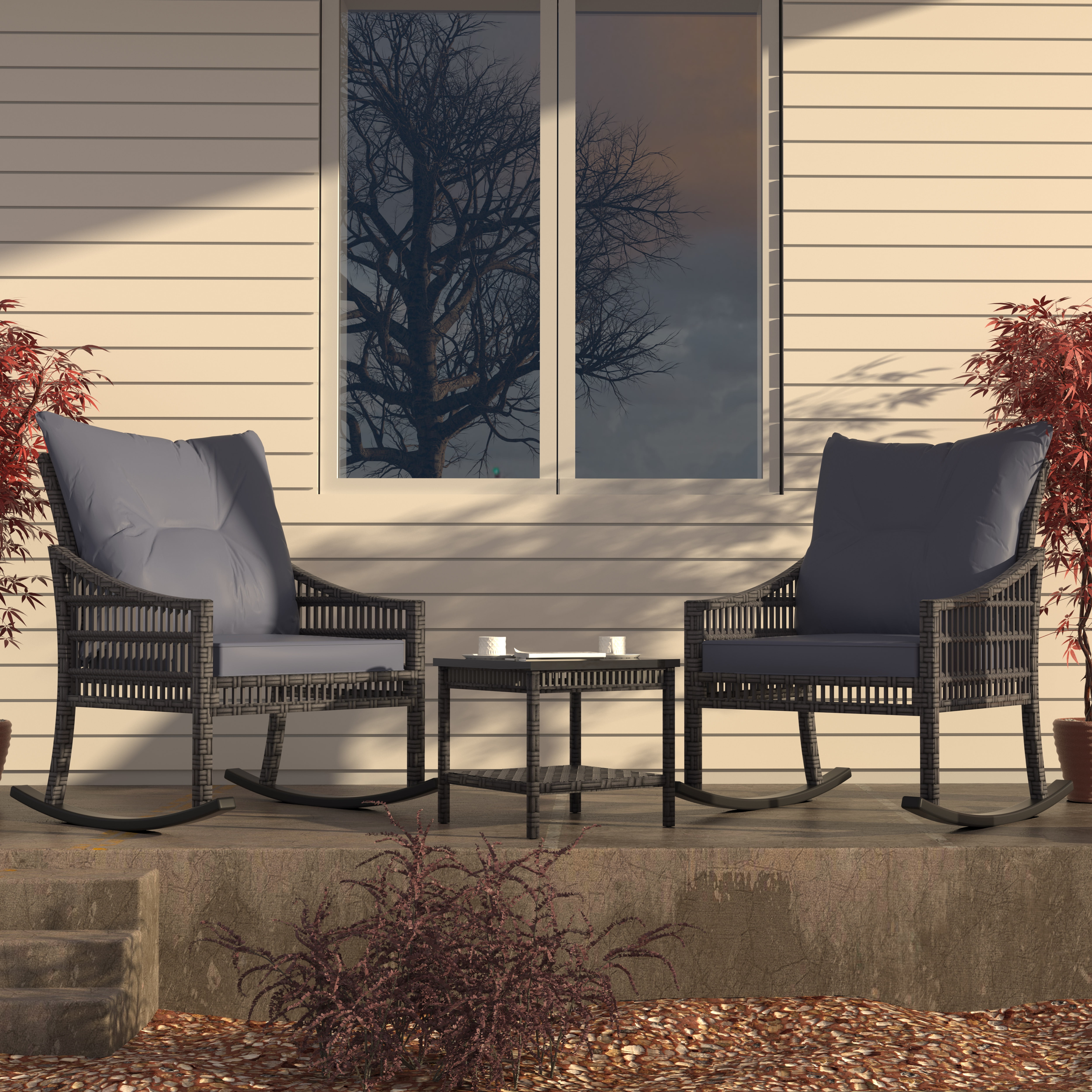 Coral coast losani all weather wicker outdoor rocking chair sale