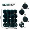 thumbnail image 3 of 24Pcs Christmas Decorations Velvet Ornaments for Christmas Tree Flocked Christmas Ornaments Shatterproof Hanging Ball Set for Xmas Winter Holiday Decorations, 3 of 5