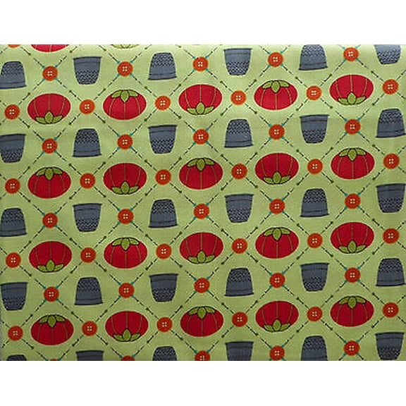 Cut and Sew Pin Cushions and Thimbles  Cotton Fabric by Robert Kaufman