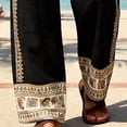 thumbnail image 5 of SGFCWSX Mens Harem Pants Elastic Waist Drawstring Print Loose Pockets Boho Hippie Beach Yoga Casual Pants Black Size 4XL, 5 of 5