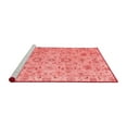 thumbnail image 2 of Ahgly Company Machine Washable Indoor Square Abstract Red Modern Area Rugs, 4' Square, 2 of 4