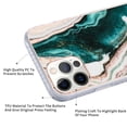 thumbnail image 5 of Marble Imd Slim-fit Protective Tpu Case For Iphone 13 Pro 6.1 - Emerald Marble, 5 of 6