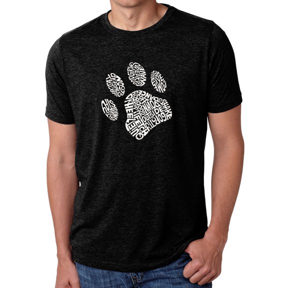 LA Pop Art Men's Premium Blend Word Art T-shirt - Dog Paw