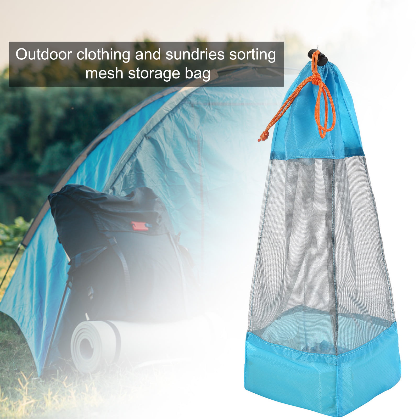 1PC Outdoor Bag Ultralight Mesh Stuff Sack Camping Sports Drawstring Storage  ST 