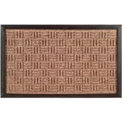 Imports Decor's Synthetic Rubber Mat, Brown(Pack of 2)