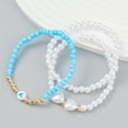 thumbnail image 2 of Femmes Perles Bracelets Mode - 3PCS Délicate Fausse Perle Bracelet Boho Bracelets, 2 of 2