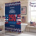 thumbnail image 5 of Shower Curtain, 36" x 72", USA 250th Anniversary Polka Dots Star Independence Day Navy BlueWaterproof Bathroom Curtain Washable Shower Curtain Set with 12 Hooks, 5 of 9