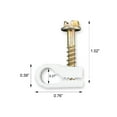 thumbnail image 3 of Steren Single Coaxial "Grip-Clip" Cable Clip with Screws - White - 200 per bag, 3 of 6