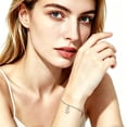 thumbnail image 2 of HESHPAWS S925 Sterling Silver Initial Bracelets for Women, Your surname initial bracelet, 2 of 4