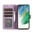 thumbnail image 7 of Mantto for Samsung Galaxy S23 Ultra Embossed Pattern Wallet Case with Wrist Strap, Premium Retro PU Leather Magnetic Flip Kickstand Function Credit Card Holder Shockproof Slim Phone Case,Purple, 7 of 7
