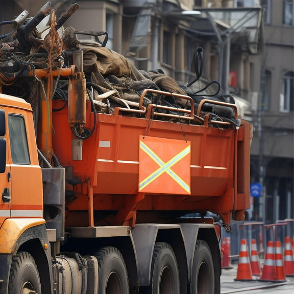 LEORX Truck Warning Flags Night Safety Car Flag Orange 1Pcs