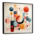 thumbnail image 2 of Designart "Harmony of Mid-Century Squares and Shapes I" Abstract Framed Wall Art - Colorful Abstract Modern Shapes Bedroom Framed Canvas Wall Art, 2 of 6