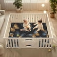 thumbnail image 2 of WOBOGO Brown Blue Butterfly Baby Playmats Extra Large Waterproof Rollable Activity Pads for Toddlers 50×50inch, 2 of 7