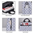 thumbnail image 4 of Naloa Plaid Flowers Print Lightweight DayBackpack Suitable for school, work, shopping, travel, etc., 4 of 5