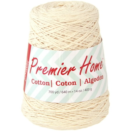 - Premier Yarns Home Cotton Yarn - Solid Cone-Cream