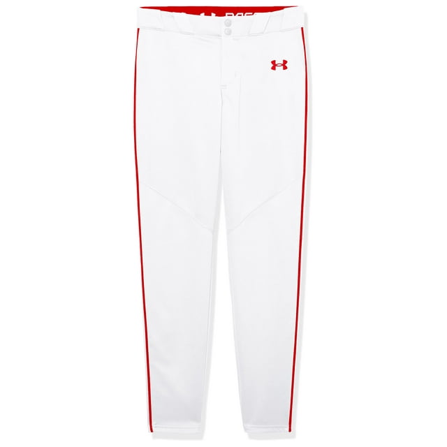 Pantalón de béisbol Under Armour Utility para niños, blanco/rojo, talla L
