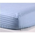 thumbnail image 2 of 600 Thread Count 100% Egyptian Cotton 3-Piece Fitted Sheet ( 1 Fitted Sheet + 2 Pillow Covers) 15 Inches Deep Pocket Size Stripe Pattern, 2 of 5