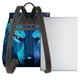 thumbnail image 3 of Fotbe Futuristic Blue Light Wolf Mochila Bolso con Estampado para Mujer, Mochila Antirrobo de Nylon Impermeable, Bolsa Ligera de Hombro, 3 of 4