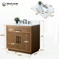 thumbnail image 3 of Vanity Art 36" Single Bathroom Vanity with Sink, Freestanding Bath Storage Cabinet with Engineered Marble Top, 3 of 6